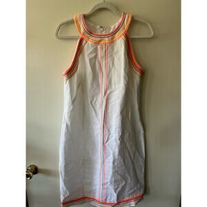 Boden Retro Dollie Embroidered Linen Halter Dress Size Size US 6 UK 10